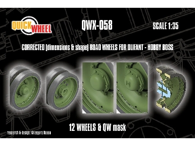 Olifant Corrected Road Wheels - 12 Wheels & Qw Mask (For Hobby Boss Kits) - zdjęcie 3