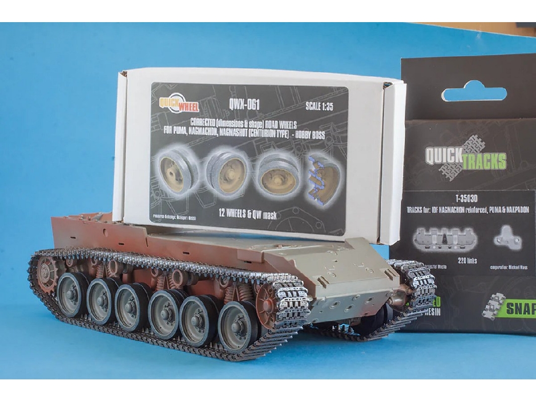 Puma, Nagmachon And Nagmashot (Centurion Type) - Corrected Road Wheels 12 Wheels & Qw Mask (For Hobby Boss Kits) - zdjęcie 1