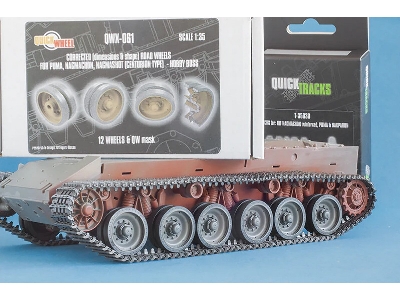 Puma, Nagmachon And Nagmashot (Centurion Type) - Corrected Road Wheels 12 Wheels & Qw Mask (For Hobby Boss Kits) - zdjęcie 3
