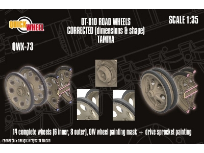 Ot-810 - Corrected Road WheelsÂ (For Tamiya Kits) - zdjÄ™cie 1