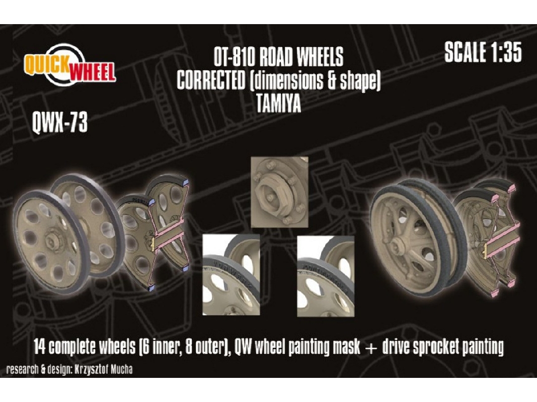 Ot-810 - Corrected Road WheelsÂ (For Tamiya Kits) - zdjÄ™cie 1