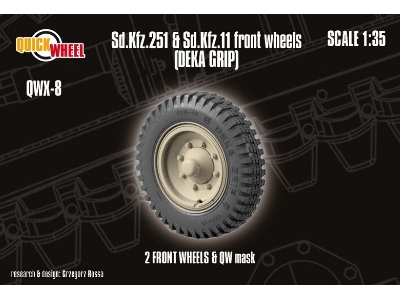 Sd.Kfz. 251 & 11 Front Wheels (Deka Grip) - zdjęcie 1