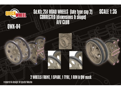 Sd.Kfz. 251 - Corrected Road Wheels (For Afv Club Kits) - zdjęcie 1