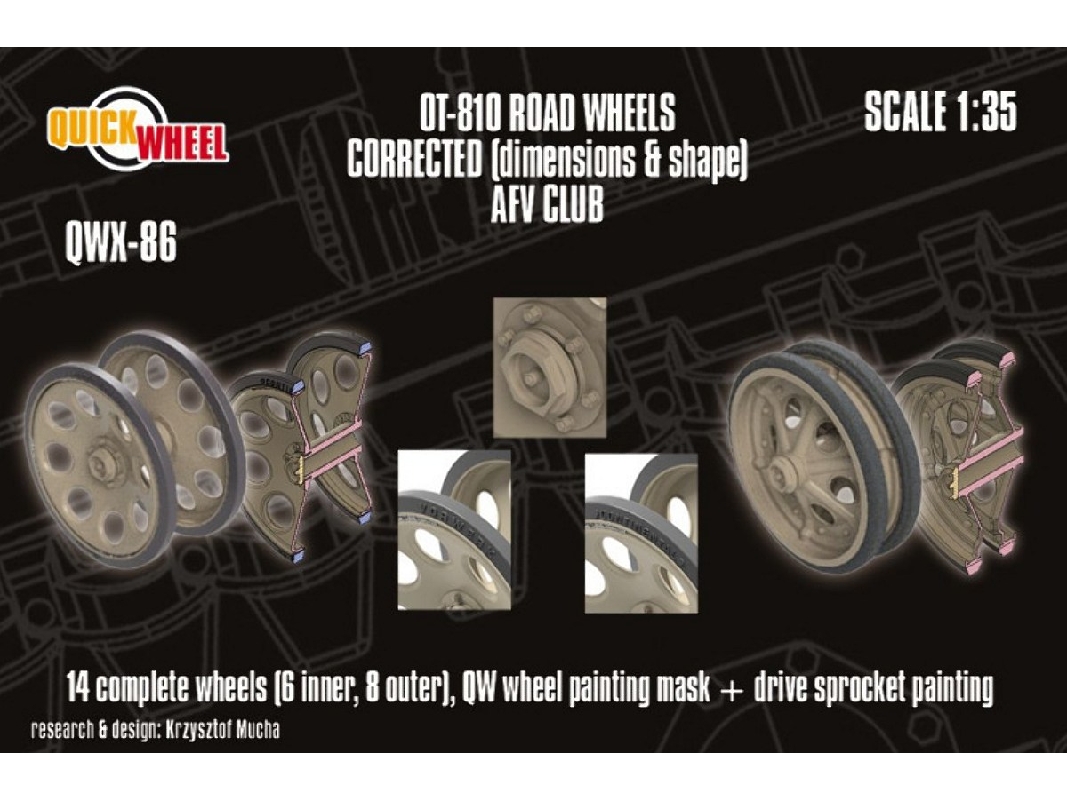 Ot-810 - Corrected Road Wheels (For Afv Club Kits) - zdjęcie 1