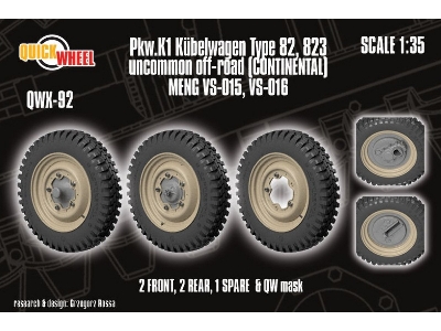 Pkw. K1 Kubelwagen Type 82 - 823 Uncommon Off-road (Continental) (For Meng Kits) - zdjęcie 1