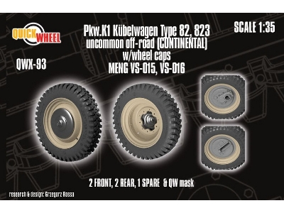 Pkw. K1 Kubelwagen Type 82 - 823 Uncommon Off-road (Continental) (For Meng Kits) - zdjęcie 1