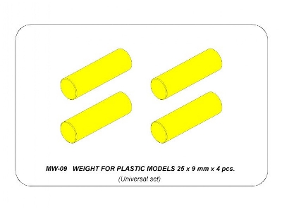 Dociążenie do plastikowych modeli 25 x 9 mm x 4 szt. - zdjęcie 9