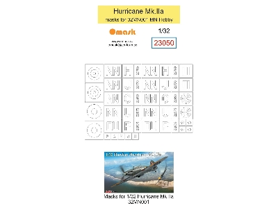 Hawker Hurricane Mk.Iia - Masks (For Mn-hobby 32mn001 Kit) - zdjęcie 1