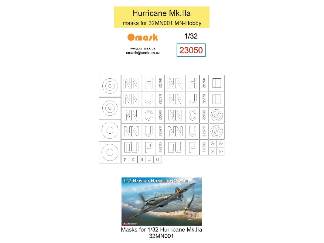 Hawker Hurricane Mk.Iia - Masks (For Mn-hobby 32mn001 Kit) - zdjęcie 1