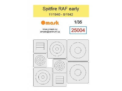 Supermarine Spitfire - Raf Early Masks For Insignias (November 1940 - August 1942) - zdjęcie 1