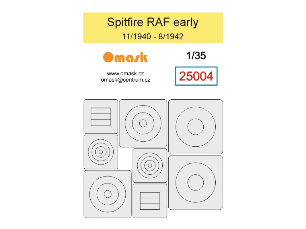 Supermarine Spitfire - Raf Early Masks For Insignias (November 1940 - August 1942) - zdjęcie 1