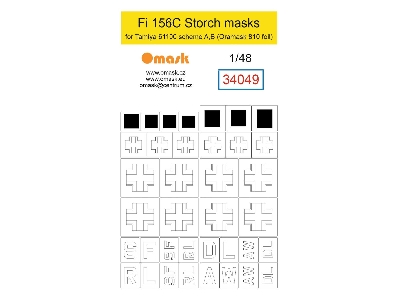 Fieseler Fi 156 C Storch - Masks (For Tamiya 61100 Kit Scheme A And B) - zdjęcie 1