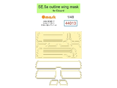 Royal Air Factory Se.5a - Outline Wing Masks (For Eduard Kits) - zdjęcie 1
