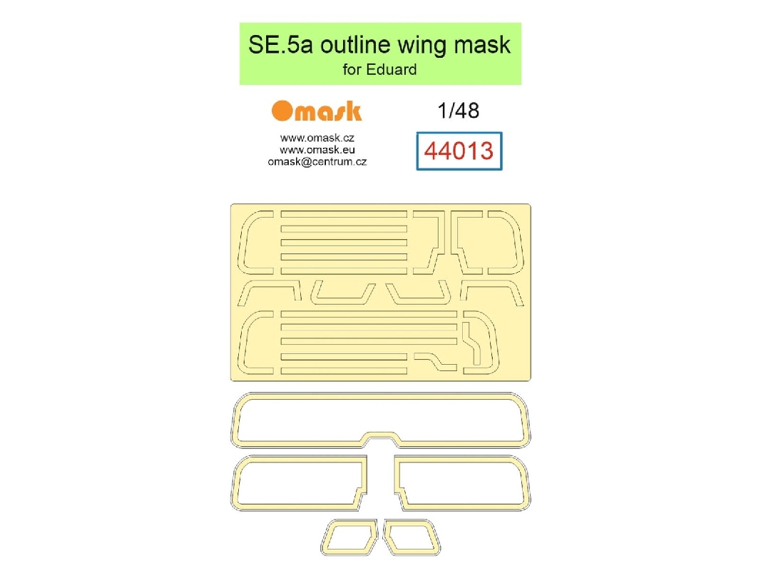 Royal Air Factory Se.5a - Outline Wing Masks (For Eduard Kits) - zdjęcie 1
