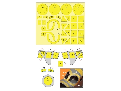 Junkers F13 - Mask Set (For Miniart Kits) - zdjęcie 2