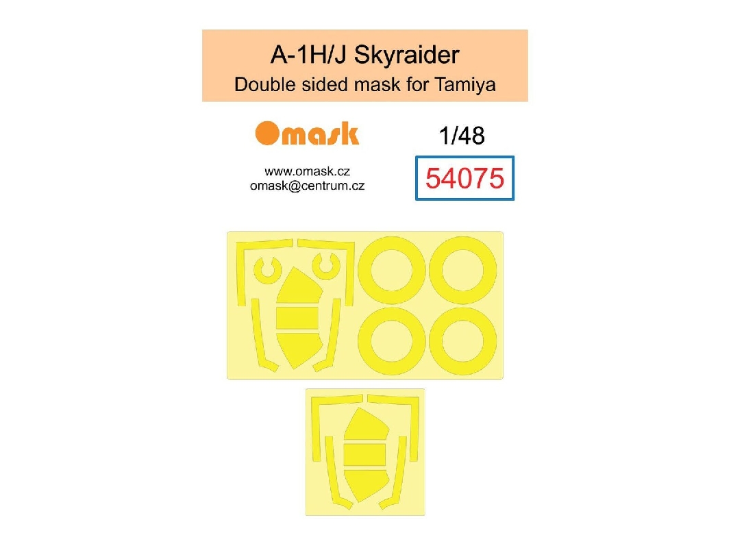 Douglas A-1h/J Skyraider - Double Sided Mask (For Tamiya Kits) - zdjęcie 1