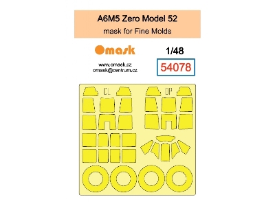 Mitsubishi A6m5 Zero Model 52 - Mask Set (For Fine Molds Kits) - zdjęcie 1