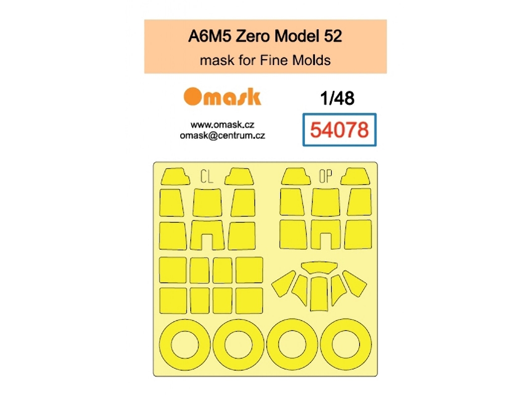 Mitsubishi A6m5 Zero Model 52 - Mask Set (For Fine Molds Kits) - zdjęcie 1