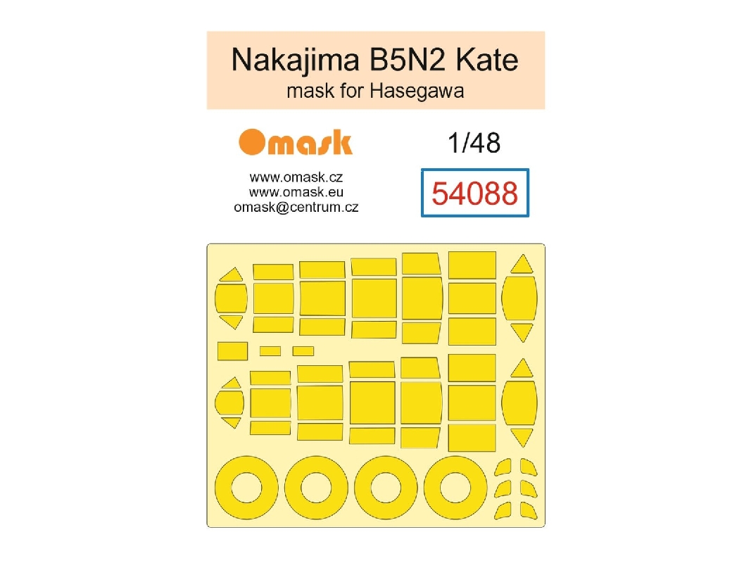 Nakajima B5n2 Kate - Mask Set (For Hasegawa Kits) - zdjęcie 1