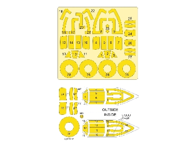 Hawker Typhoon Mk. I Car Door - Double Sided Mask Set (For Hasegawa And Hobby 2000 Kits) - zdjęcie 2