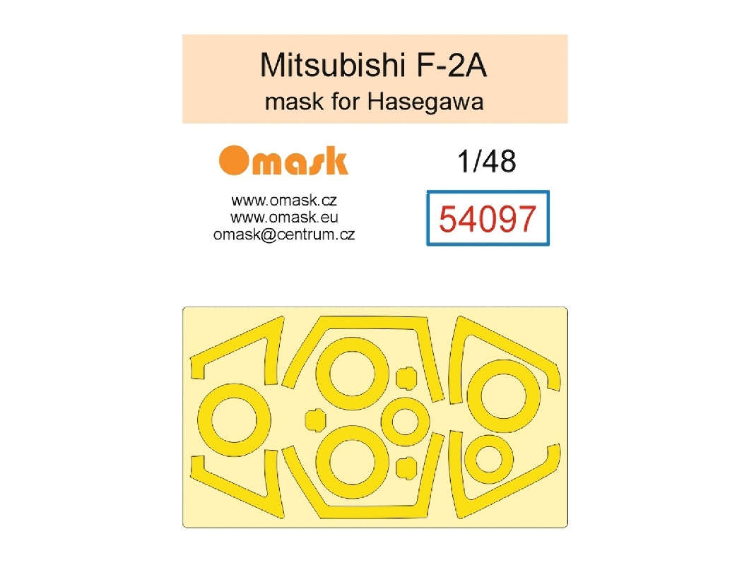 Mitsubishi F-2a - Mask Set (For Hasegawa Kits) - zdjęcie 1