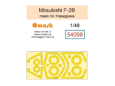 Mitsubishi F-2b - Mask Set (For Hasegawa Kits) - zdjęcie 1