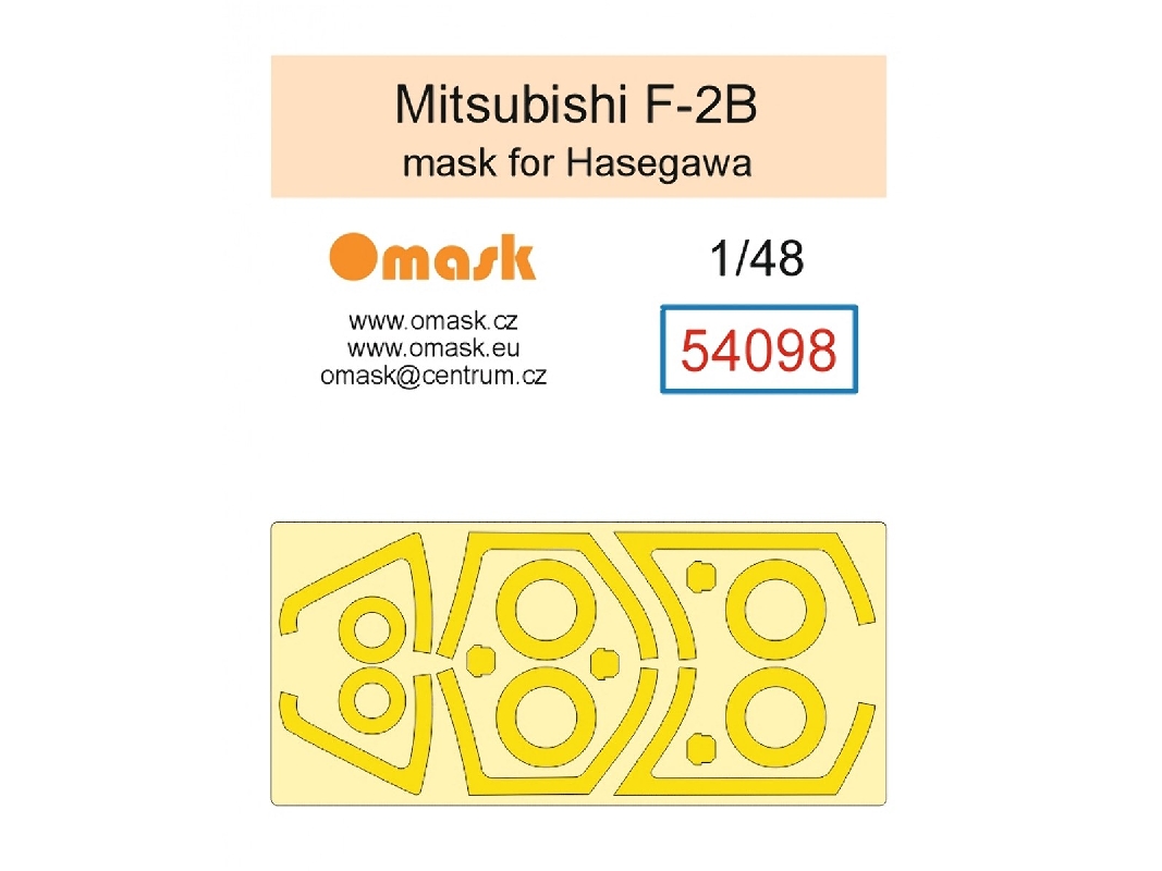 Mitsubishi F-2b - Mask Set (For Hasegawa Kits) - zdjęcie 1