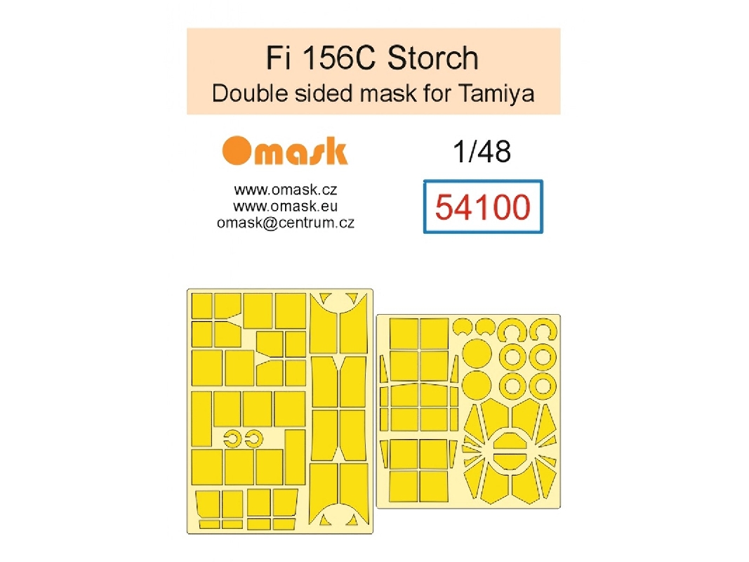 Fieseler Fi 156 C Storch - Double Sided Mask Set (For Tamiya Kits) - zdjęcie 1