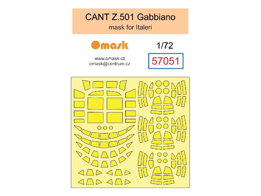 Cant Z.501 Gabbiano - Mask Set (For Italeri Kits) - zdjęcie 1