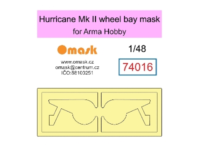 Hawker Hurricane Mk.Ii Wheel Bay Mask (For Arma Hobby Kits) - zdjęcie 1