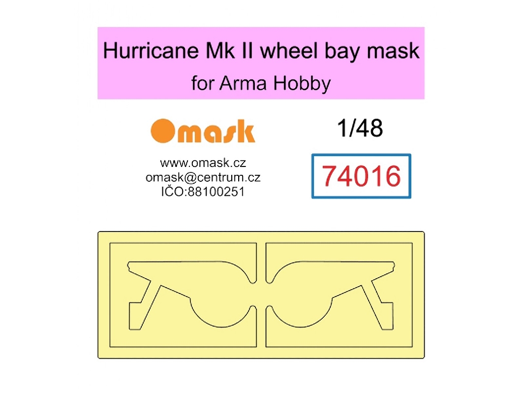 Hawker Hurricane Mk.Ii Wheel Bay Mask (For Arma Hobby Kits) - zdjęcie 1