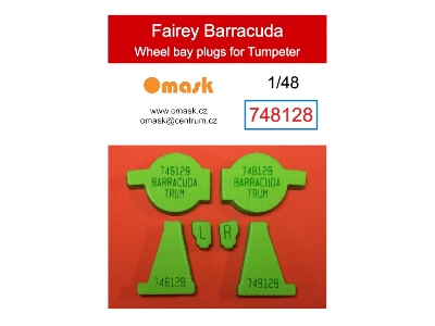 Fairey Barracuda - Wheel Bay Plugs (For Trumpeter Kits) - zdjęcie 1