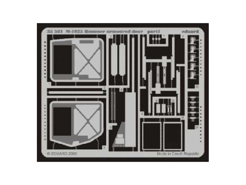  M-1025 armoured door 1/35 - Academy Minicraft - blaszki - zdjęcie 1