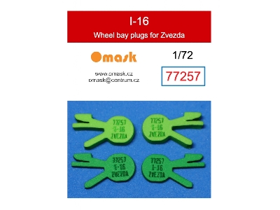Polikarpov I-16 Type 5 - Wheel Bay Plugs (For Zvezda Kits) - zdjęcie 1
