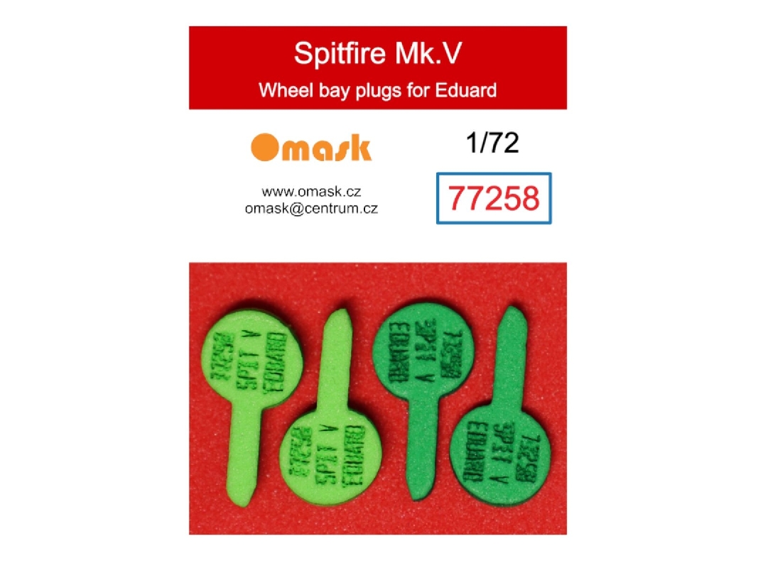 Supermarine Spitfire Mk.V - Wheel Bay Plugs (For Eduard Kits) - zdjęcie 1