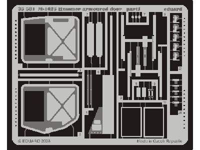  M-1025 armoured door 1/35 - Academy Minicraft - blaszki - zdjęcie 2