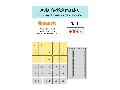 Avia S-199 - Masks For Panels And Walkways (For Eduard Kits) - zdjęcie 1