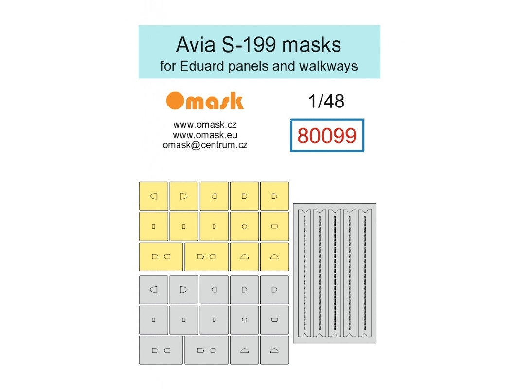 Avia S-199 - Masks For Panels And Walkways (For Eduard Kits) - zdjęcie 1