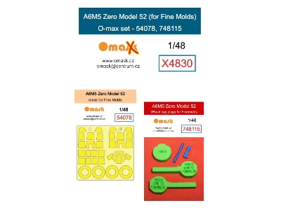 Mitsubishi A6m5 Zero Model 52 - O-max Set (For Fine Molds Kits) - zdjęcie 1