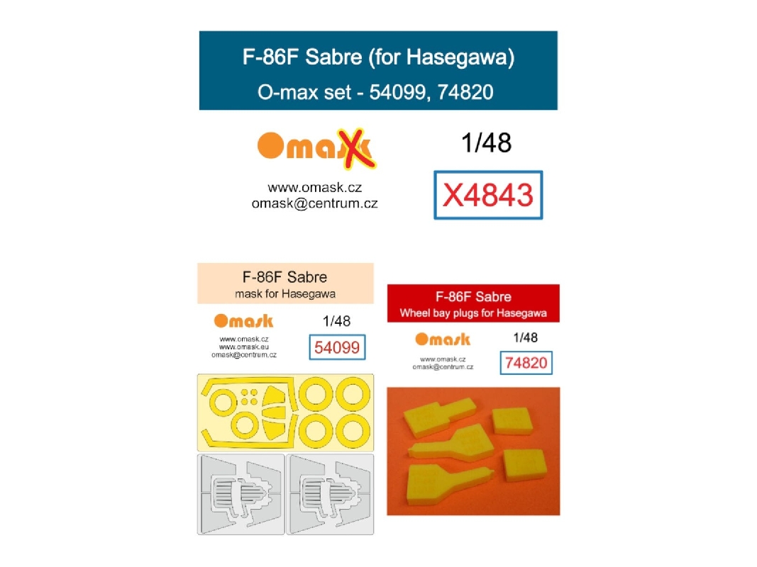 North American F-86 F Sabre - O-max Set (For Hasegawa Kits) - zdjęcie 1