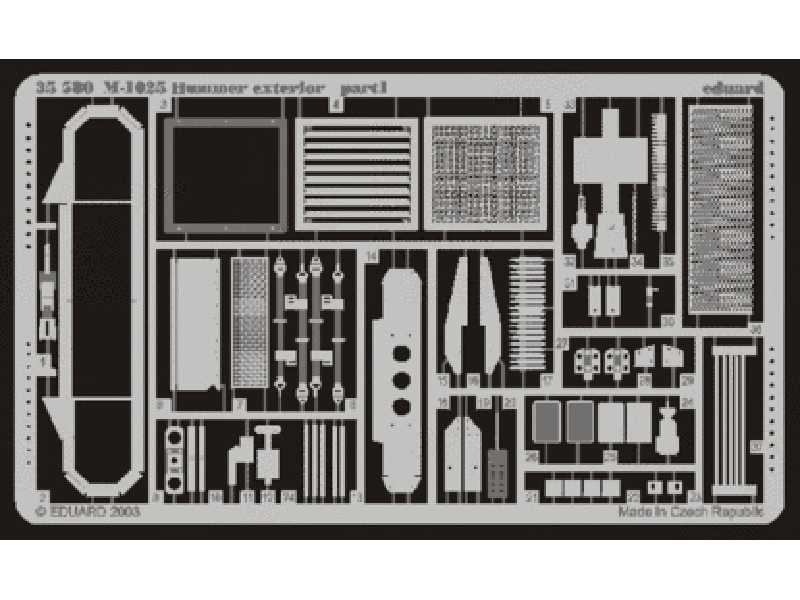 M-1025 exterior 1/35 - Academy Minicraft - blaszki - zdjęcie 1 M-1025 exterior 1/35 - Academy Minicraft - blaszki - zdjęcie 1