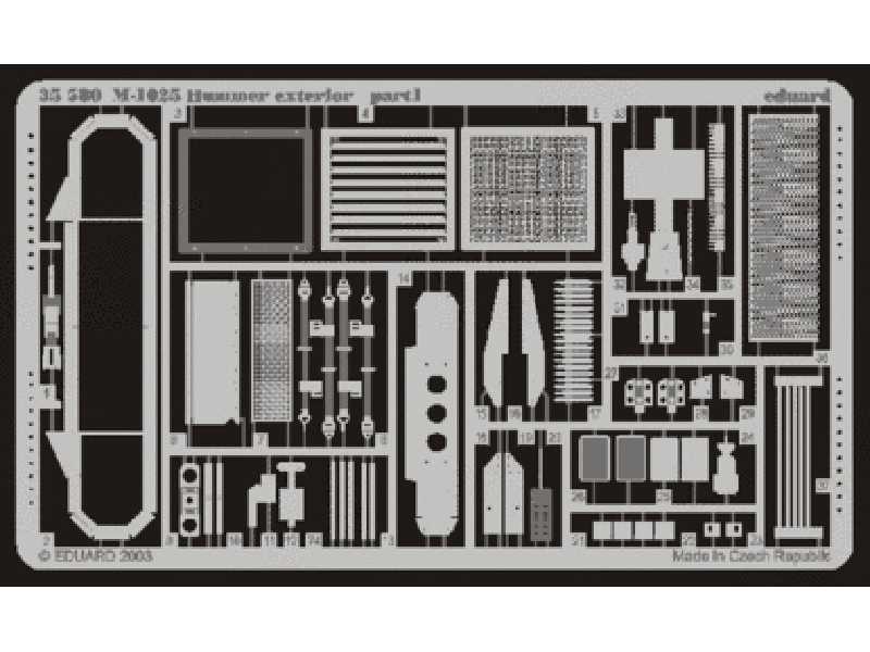  M-1025 exterior 1/35 - Academy Minicraft - blaszki - zdjęcie 1