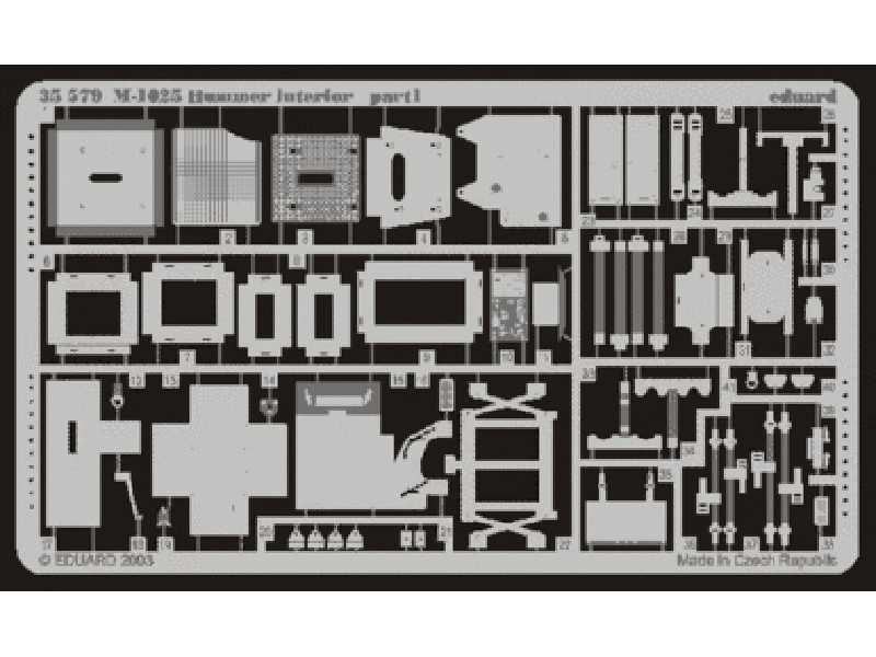 M-1025 interior 1/35 - Academy Minicraft - blaszki - zdjęcie 1 M-1025 interior 1/35 - Academy Minicraft - blaszki - zdjęcie 1