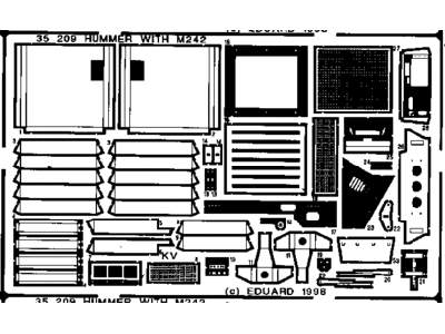  M-1025 / M-242 1/35 - Tamiya - blaszki - zdjęcie 1