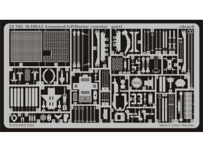  M-106A1 Armoured S. P.Mortar exterior 1/35 - Tamiya - blaszki - zdjęcie 1