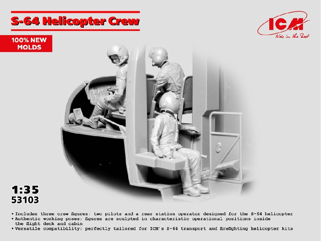 Sikorsky S-64 - Helicopter Crew (3 Figures) - zdjęcie 1