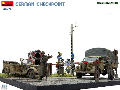 German Checkpoint - 3t Cargo Truck 3,6-36s & Kfz.1 Type 170vk With Feldgendarmerie (Big Set) - zdjęcie 7