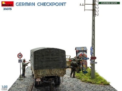 German Checkpoint - 3t Cargo Truck 3,6-36s & Kfz.1 Type 170vk With Feldgendarmerie (Big Set) - zdjęcie 9