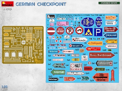 German Checkpoint - 3t Cargo Truck 3,6-36s & Kfz.1 Type 170vk With Feldgendarmerie (Big Set) - zdjęcie 14