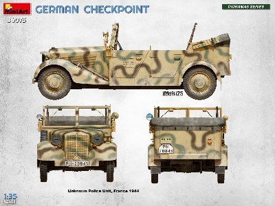 German Checkpoint - 3t Cargo Truck 3,6-36s & Kfz.1 Type 170vk With Feldgendarmerie (Big Set) - zdjęcie 55